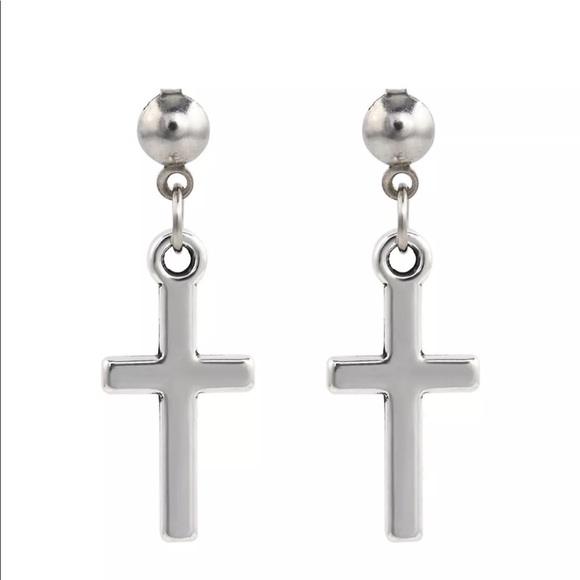 🐘NWT Stainless Steel Cross Earrings - Picture 2 of 5